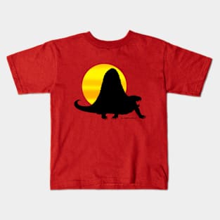 Dimetrodon Silhouette with Sun Kids T-Shirt